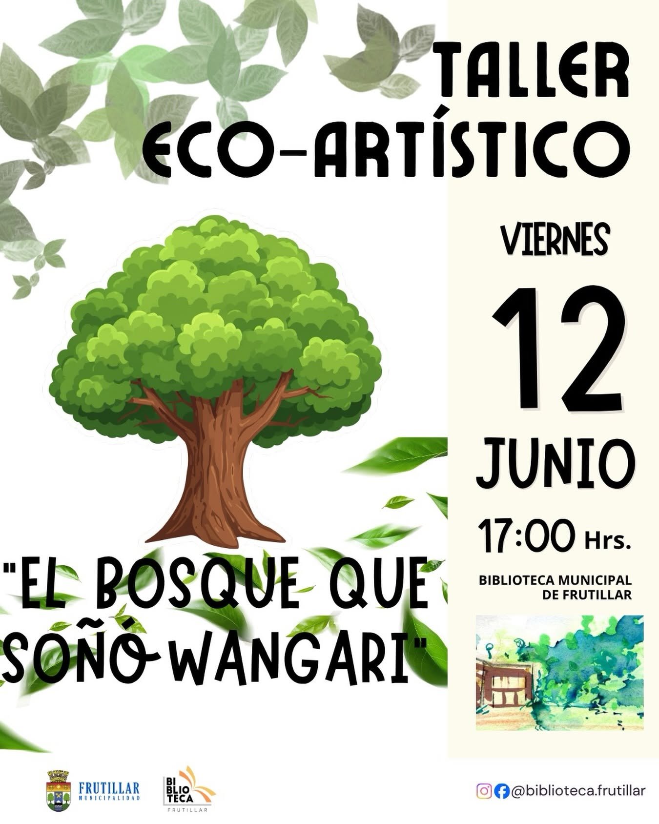 Biblioteca de Frutillar invita a participar en taller eco-artístico inspirado en Wangari Maathai