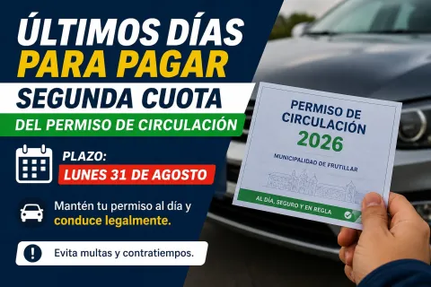 ÚLTIMOS DÍAS PARA PAGAR SEGUNDA CUOTA DEL PERMISO DE CIRCULACIÓN