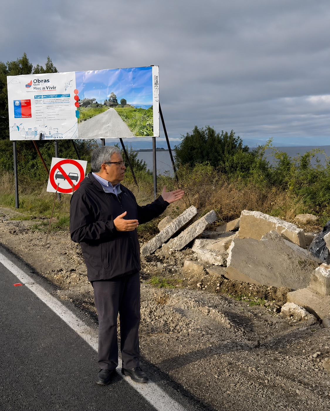 Piden investigar presuntas irregularidades en obras de la Ruta V-155 entre Los Bajos y Quilanto