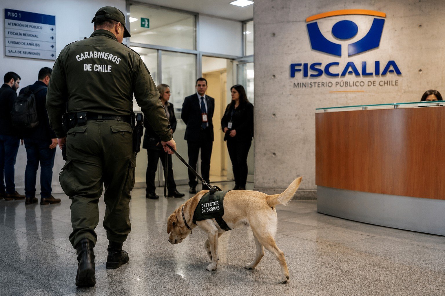 Operativo antidrogas en la Fiscalía genera polémica por controles con perros detectores