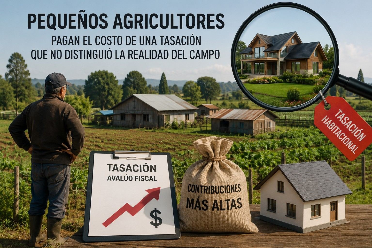 Pequeños agricultores pagan el costo de una tasación que no distinguió la realidad del campo