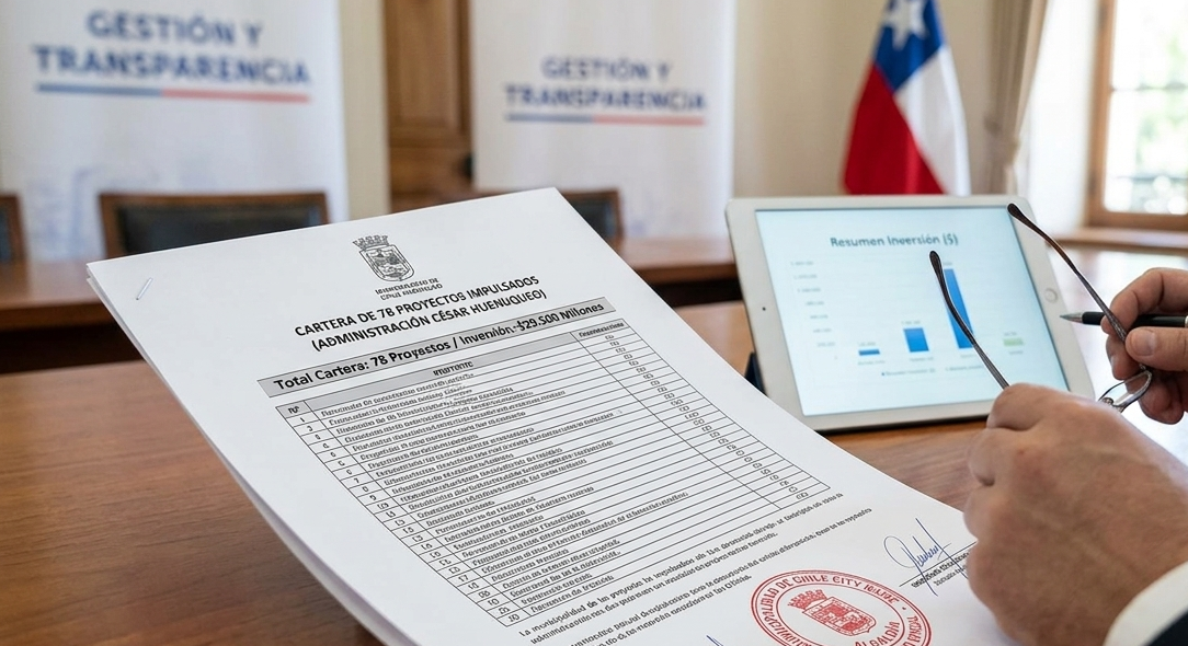 Documento revela cartera de 78 proyectos por más de $29.500 millones impulsada durante la administración del exalcalde César Huenuqueo