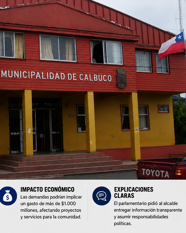 Espinoza advierte millonario impacto por demandas laborales en Calbuco