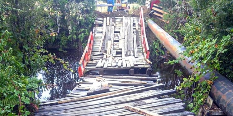 Quince familias se encuentran aisladas tras colapso de puente en sector Panitao Bajo de Puerto Montt