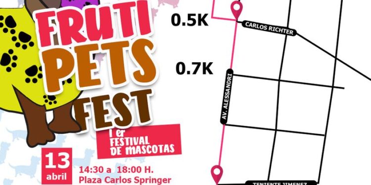 Desde las 14 horas se realizára el primer Festival de Mascotas FrutiPets