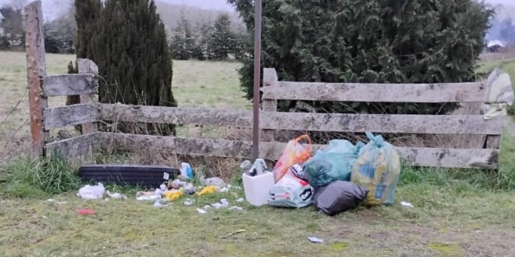 Vecinos denuncian problema de acumulación de basura en la Ruta Tegualda