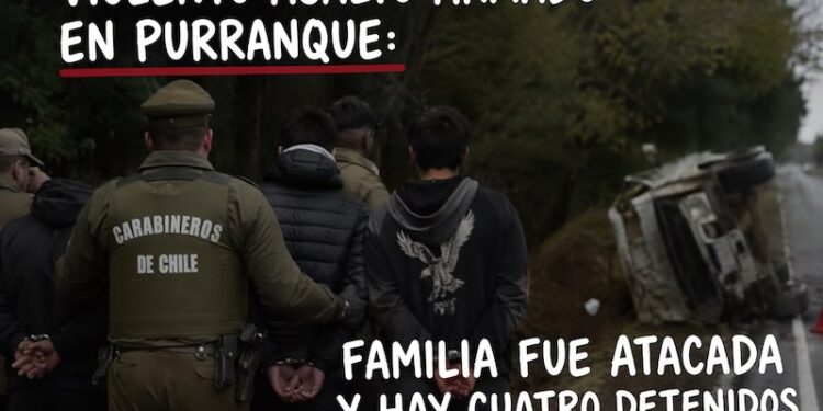 Violento asalto armado a familia en Purranque termina con cuatro detenidos tras persecución