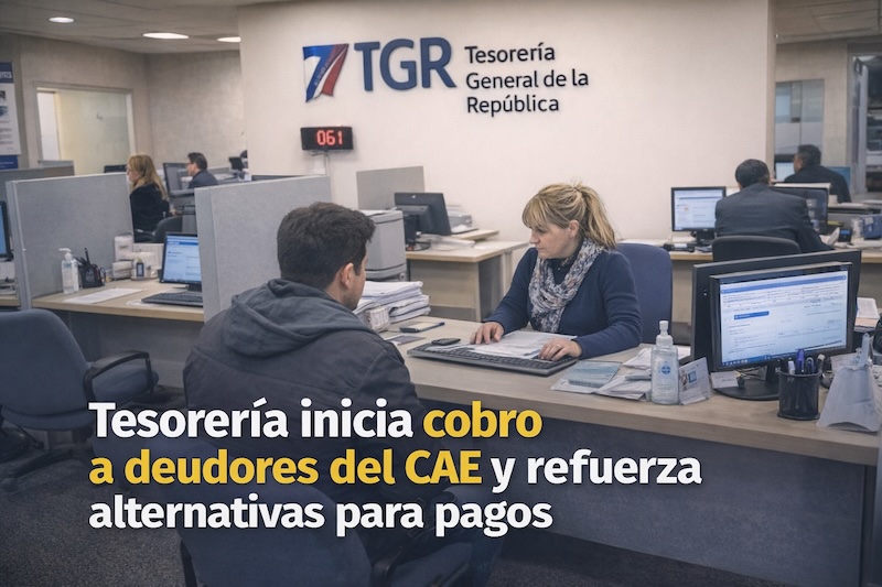 💰 Tesorería inicia cobro a deudores del CAE y refuerza opciones de regularización