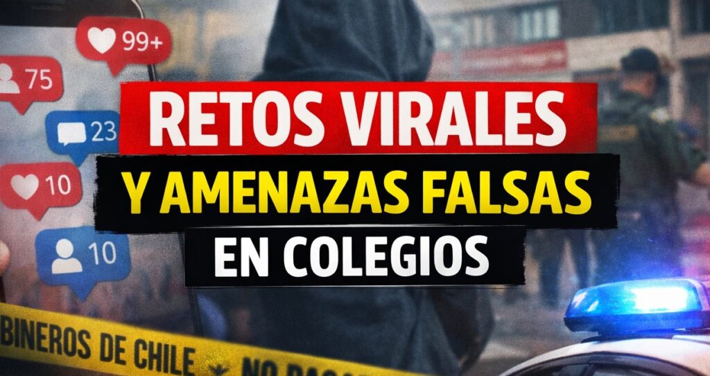 Falsas amenazas en colegios de Los Lagos estarían ligadas a efecto imitación y retos virales