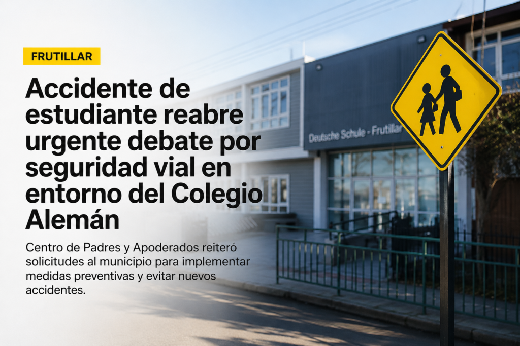 Accidente de estudiante reabre urgente debate por seguridad vial en entorno del Colegio Alemán de Frutillar