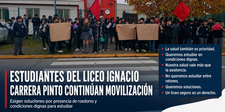 Estudiantes del Liceo Ignacio Carrera Pinto continúan movilización y advierten que mantendrán toma si no hay soluciones