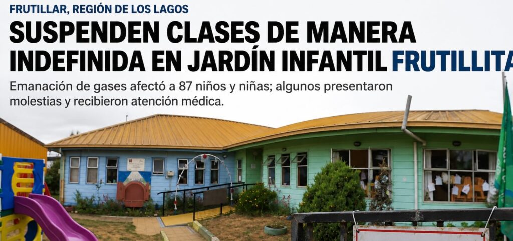 Suspensión indefinida de clases en Jardín Infantil Frutillita por emanación de gases en Frutillar